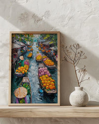 Tropical Fruit Art Print, Summer Market Decor - Colorful Food Poster