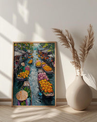 Tropical Fruit Art Print, Summer Market Decor - Colorful Food Poster