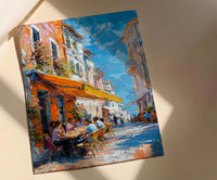 Lively Street Cafe Art, African Market Decor - Sunny Awning Poster