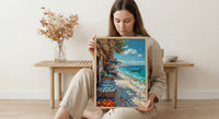 Coastal Fish Market Poster, African Beach Decor - Ocean Village Art