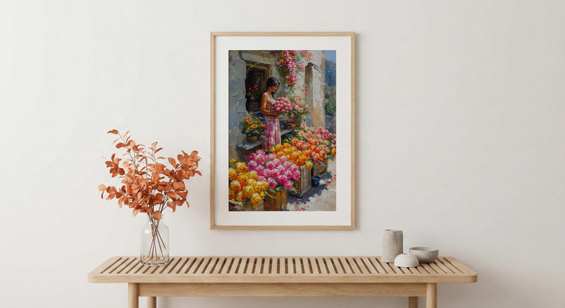 African Botanical Wall Art, Exotic Flower Decor - Summer Market Print