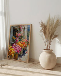 African Botanical Wall Art, Exotic Flower Decor - Summer Market Print