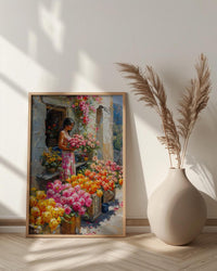 African Botanical Wall Art, Exotic Flower Decor - Summer Market Print