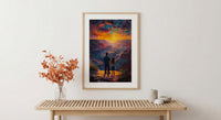 Grand Canyon Art Print, Father And Daughter Decor - Desert Sunset Landscape