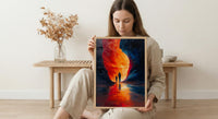 Antelope Canyon Art Print, Father And Son Wall Decor - Desert Sandstone Landscape