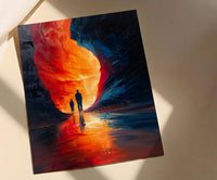 Antelope Canyon Art Print, Father And Son Wall Decor - Desert Sandstone Landscape