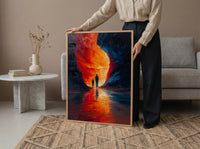 Antelope Canyon Art Print, Father And Son Wall Decor - Desert Sandstone Landscape
