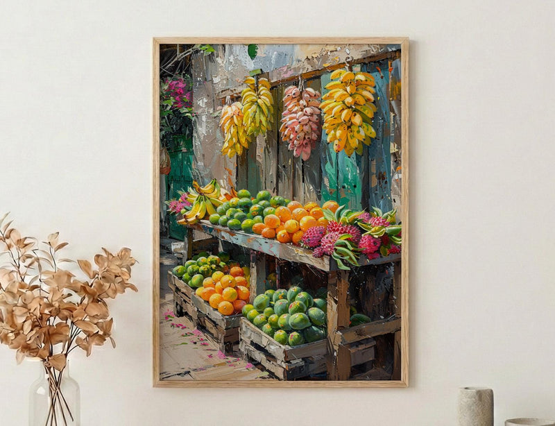 Textile Dyeing Poster, Colorful Fabric Decor - African Plaza Art