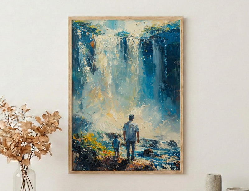 Iguazu Falls Wall Art, Father And Son Decor - Fathers Day Gift