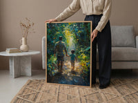 Amazon Rainforest Poster, Father And Child Art - Explorer Dad Gift