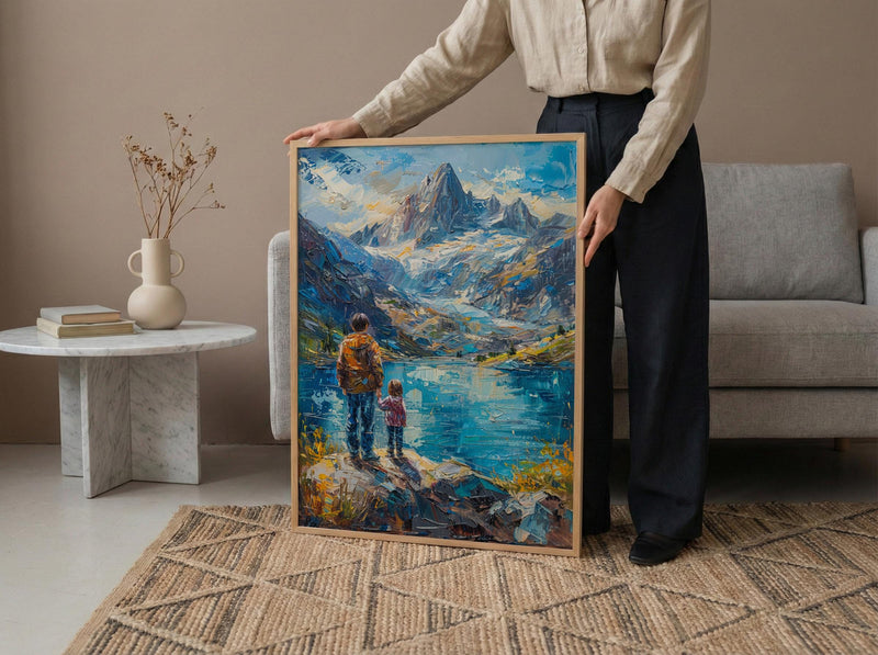 Patagonia Landscape Art Print, Mountain Wall Art - Gift For Dad