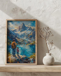 Patagonia Landscape Art Print, Mountain Wall Art - Gift For Dad