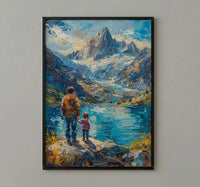 Patagonia Landscape Art Print, Mountain Wall Art - Gift For Dad