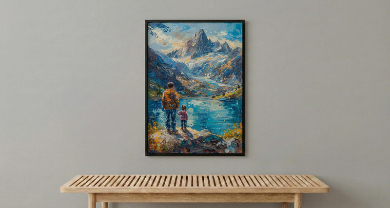 Patagonia Landscape Art Print, Mountain Wall Art - Gift For Dad