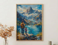 Patagonia Landscape Art Print, Mountain Wall Art - Gift For Dad