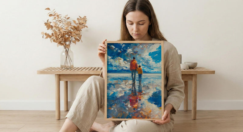 Salar De Uyuni Wall Art, Father And Son Print - Wanderlust Travel Decor