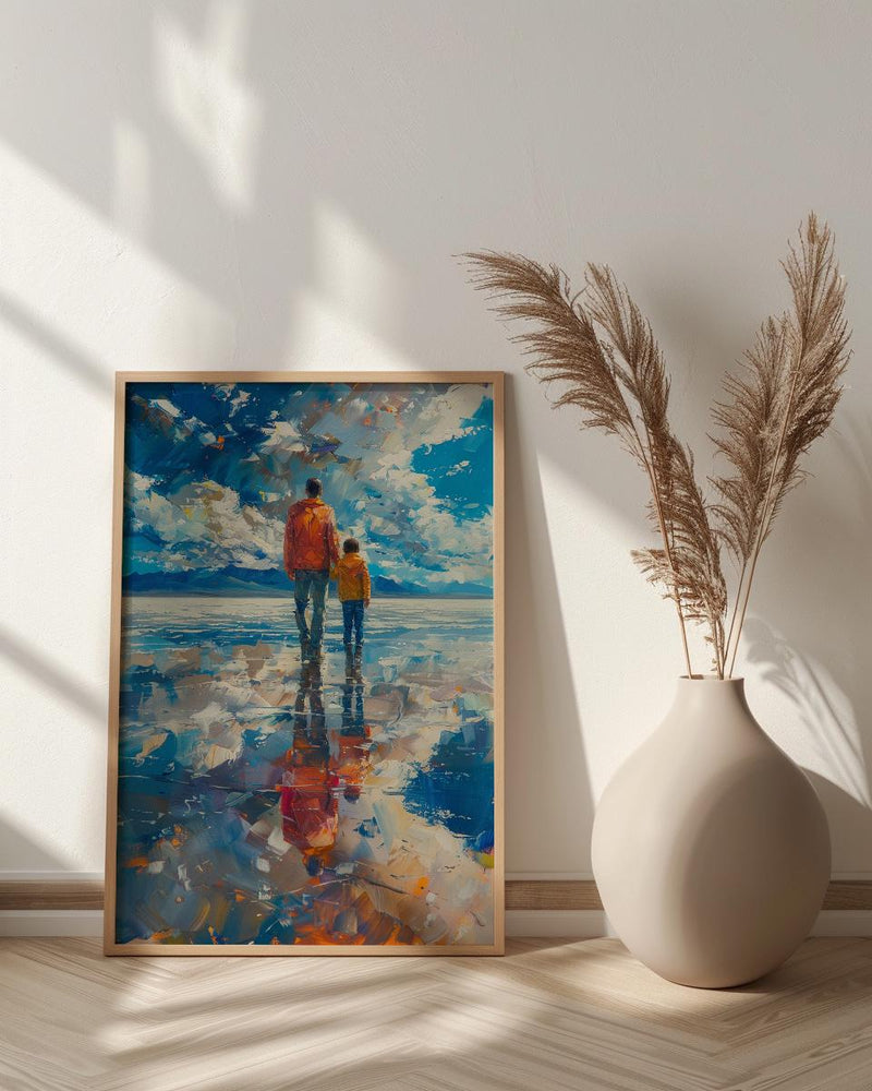 Salar De Uyuni Wall Art, Father And Son Print - Wanderlust Travel Decor