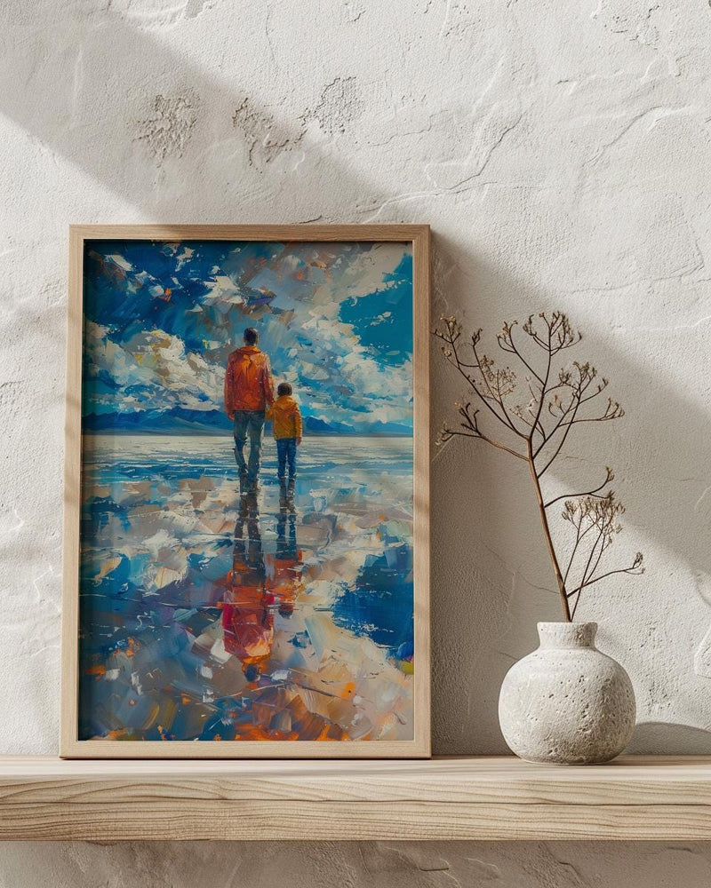 Salar De Uyuni Wall Art, Father And Son Print - Wanderlust Travel Decor