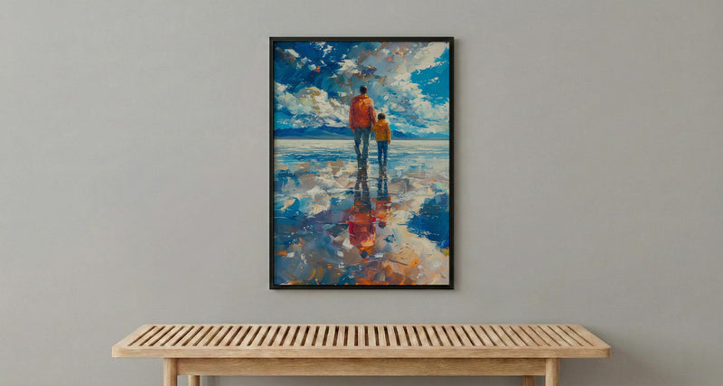 Salar De Uyuni Wall Art, Father And Son Print - Wanderlust Travel Decor