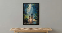 Costa Rica Forest Poster, Father And Daughter Wall Art - Nature Lover Gift