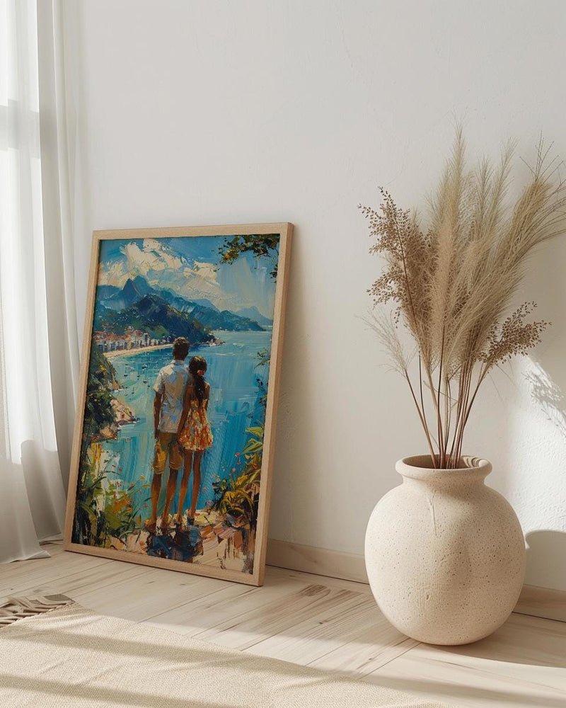Rio De Janeiro Art Print, Father And Daughter Poster - Gift For Dad