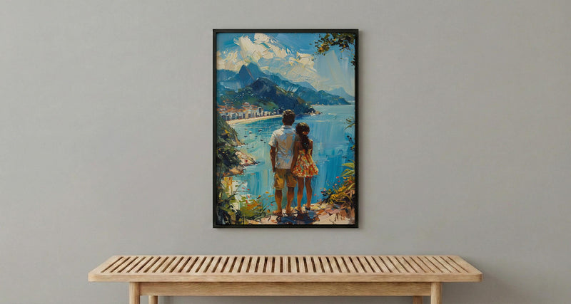 Rio De Janeiro Art Print, Father And Daughter Poster - Gift For Dad
