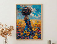 Summer Baobab Poster, Giant Tree Decor - Blue Sky Nature Landscape