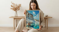 Pamukkale Turkey Poster, Father And Son Art - Travel Lover Gift