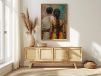 Indian Artisan Art Print, Father And Daughter Decor - Vibrant Culture Poster