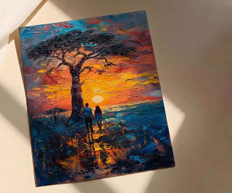 Baobab Tree Wall Art, Father And Daughter Print - Fathers Day Gift