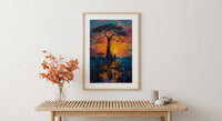 Baobab Tree Wall Art, Father And Daughter Print - Fathers Day Gift