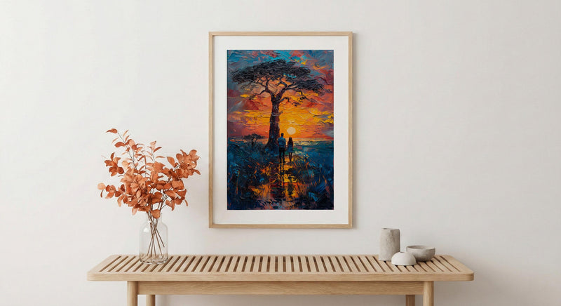 Baobab Tree Wall Art, Father And Daughter Print - Fathers Day Gift