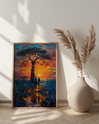 Baobab Tree Wall Art, Father And Daughter Print - Fathers Day Gift