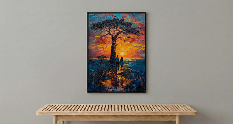 Baobab Tree Wall Art, Father And Daughter Print - Fathers Day Gift