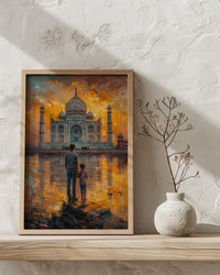 Taj Mahal Art Print, Father And Son Decor - Fathers Day Gift
