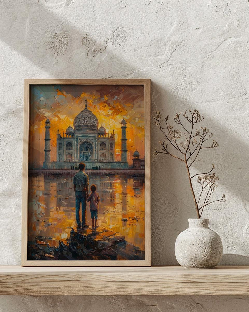 Taj Mahal Art Print, Father And Son Decor - Fathers Day Gift