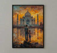 Taj Mahal Art Print, Father And Son Decor - Fathers Day Gift