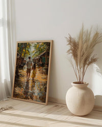 Hindu Temple Poster, Father And Son Decor - Gift For Dad