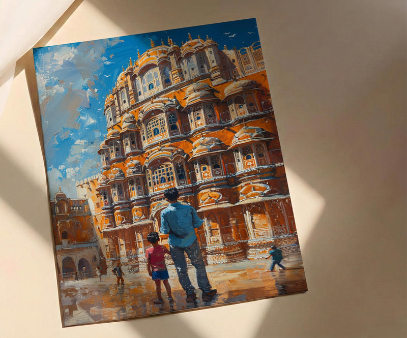 Hawa Mahal Wall Art, Father And Son Decor - Fathers Day Gift