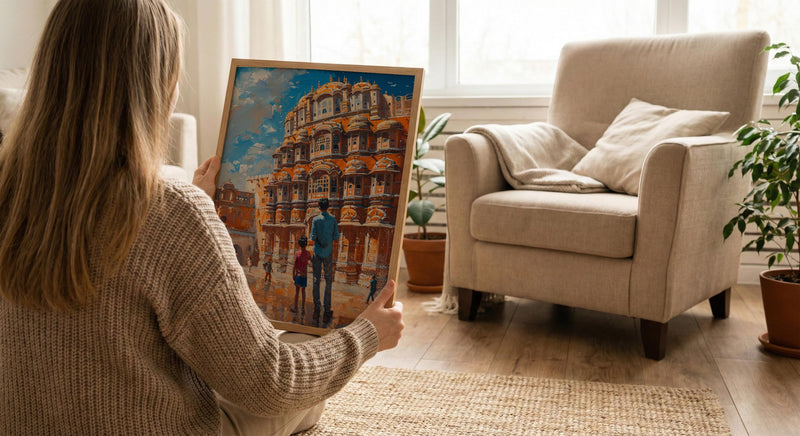 Hawa Mahal Wall Art, Father And Son Decor - Fathers Day Gift