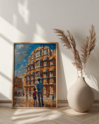 Hawa Mahal Wall Art, Father And Son Decor - Fathers Day Gift