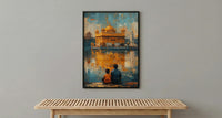 Golden Temple Poster, Father And Grandson Wall Decor - Historic Landmark Art