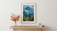 Darjeeling Tea Field Art Print, Father And Daughter Decor - Nature Dad Gift