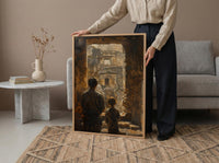 Ajanta Caves Wall Art, Father And Son Decor - Dad Birthday Gift