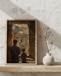 Ajanta Caves Wall Art, Father And Son Decor - Dad Birthday Gift