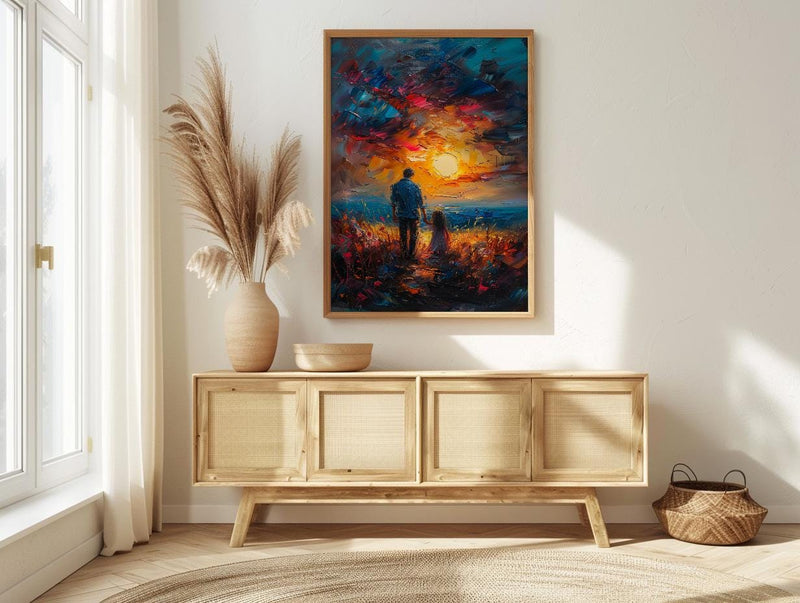 Thar Desert Poster, Father And Child Decor - Fathers Day Gift