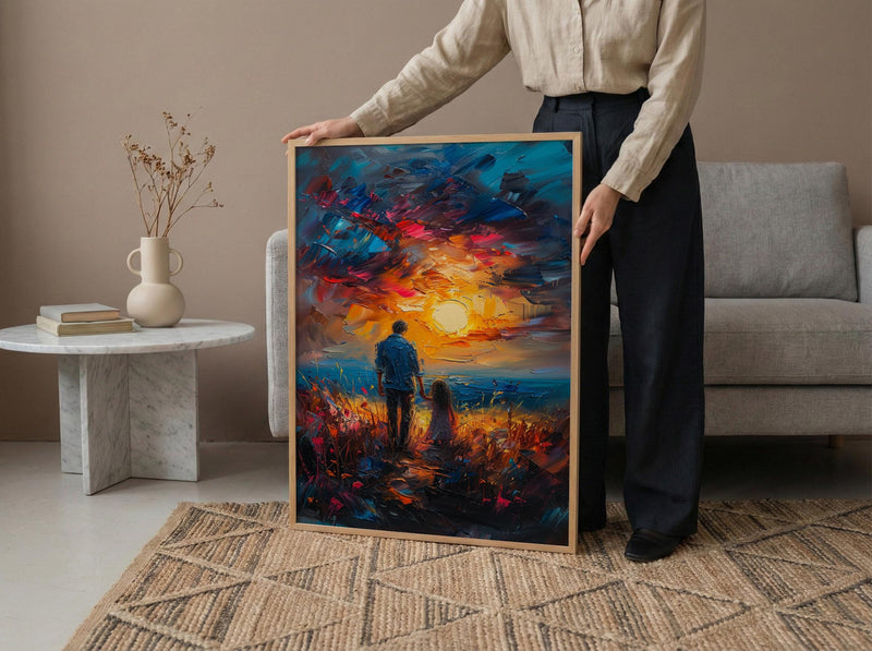 Thar Desert Poster, Father And Child Decor - Fathers Day Gift