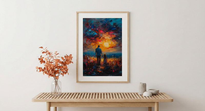 Thar Desert Poster, Father And Child Decor - Fathers Day Gift
