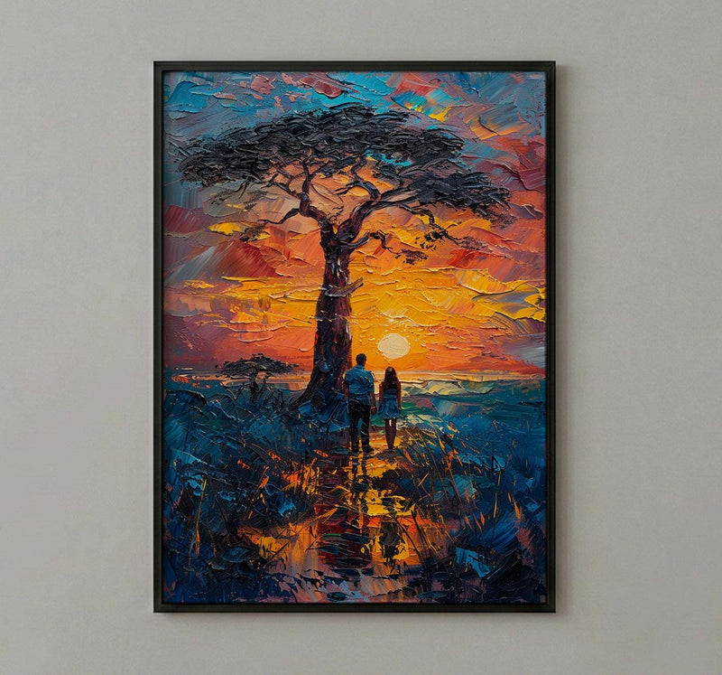 Baobab Tree Wall Art, Father And Daughter Print - Fathers Day Gift