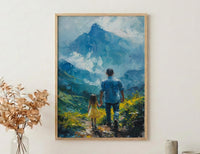 Darjeeling Tea Field Art Print, Father And Daughter Decor - Nature Dad Gift